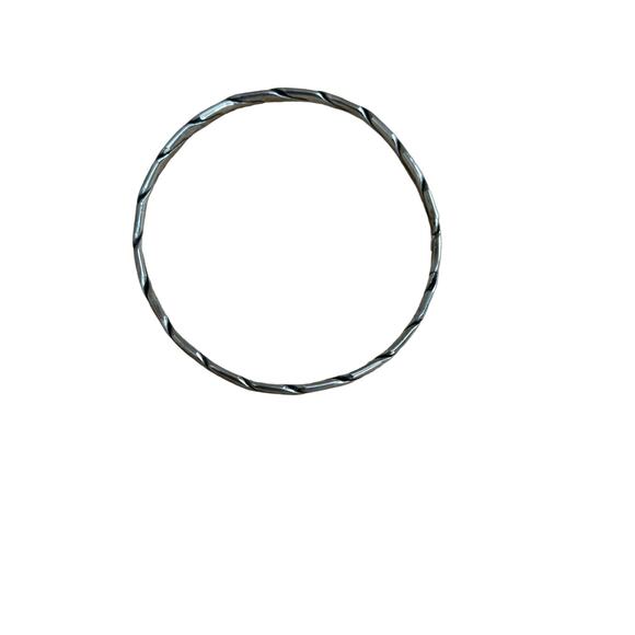 Sterling Silver Twisted Rope Bangle Bracelet - Picture 3 of 6